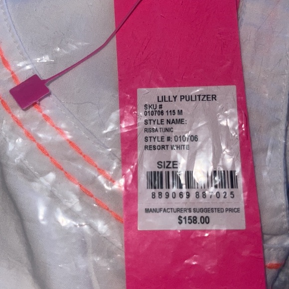 Lilly Pulitzer Rosa Tunic resort white size Medium worn once - Picture 8 of 8